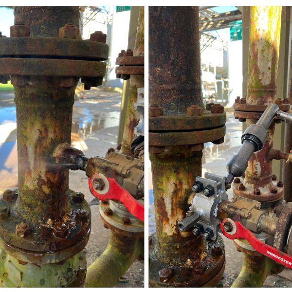 Sellado de Fuga de Gas en Cañería de 1
