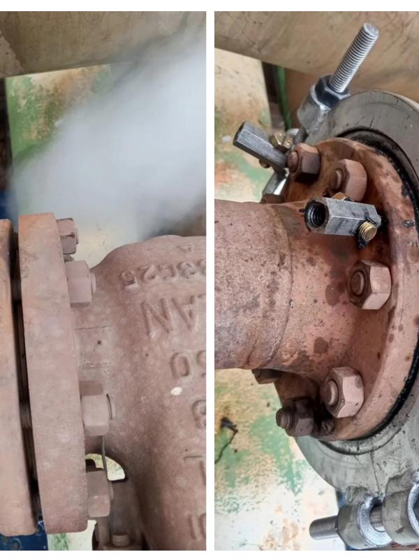 Sellado de Fuga en Brida de 4